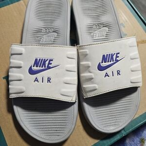 Nike Kids Slide Sandals - White and Purple